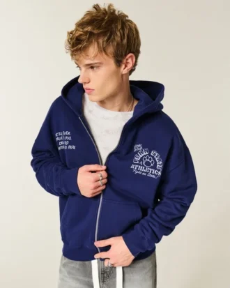 felpa con cappuccio e zip boxy penn state university nittany lions graphic hoodie 1 330x413 - Felpa con cappuccio e zip boxy Penn State University Nittany Lions Graphic Hoodie